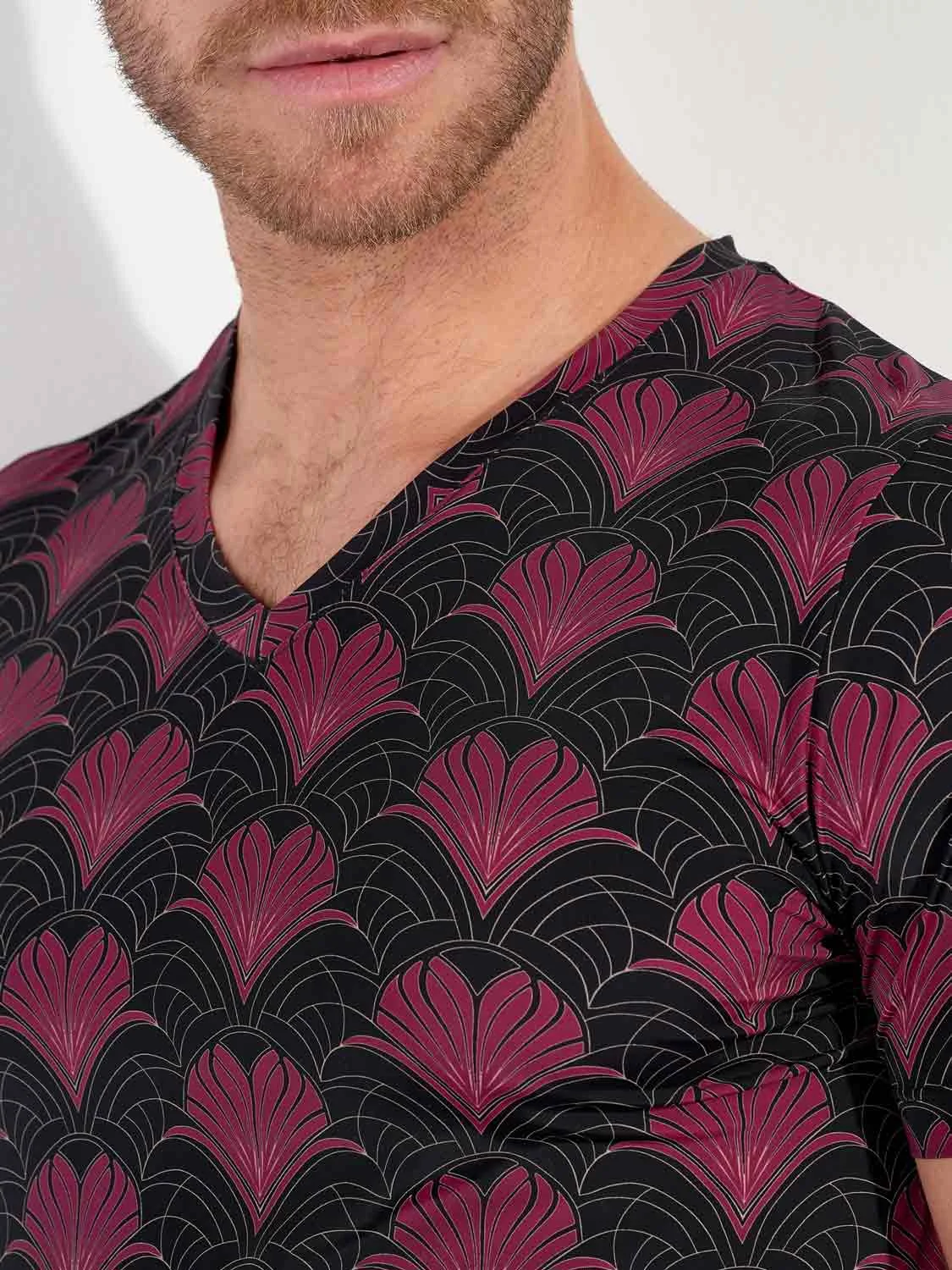 T-Shirt med V-udskæring - Carlyle 7