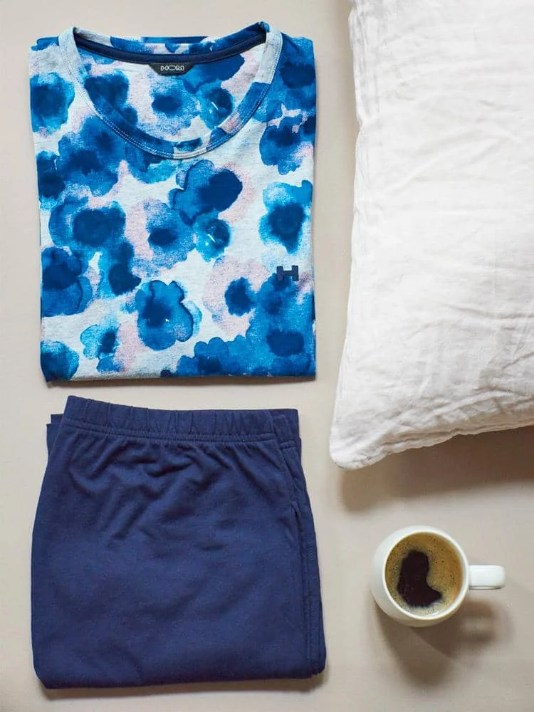 Short Sleepwear - Aqua Flowers 4