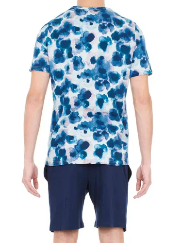 Short Sleepwear - Aqua Flowers 3