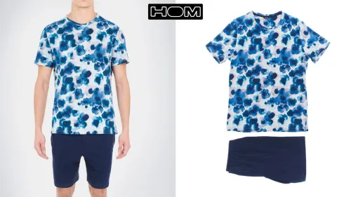 Short Sleepwear - Aqua Flowers 5