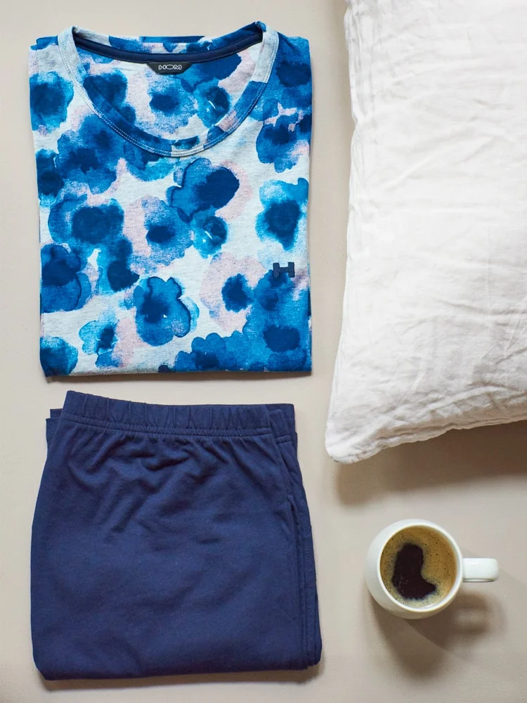 Long Sleepwear - Aqua Flower 5
