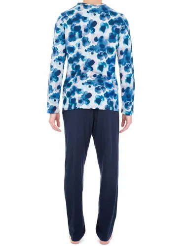 Long Sleepwear - Aqua Flower 2