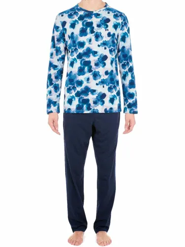 Long Sleepwear - Aqua Flower 3